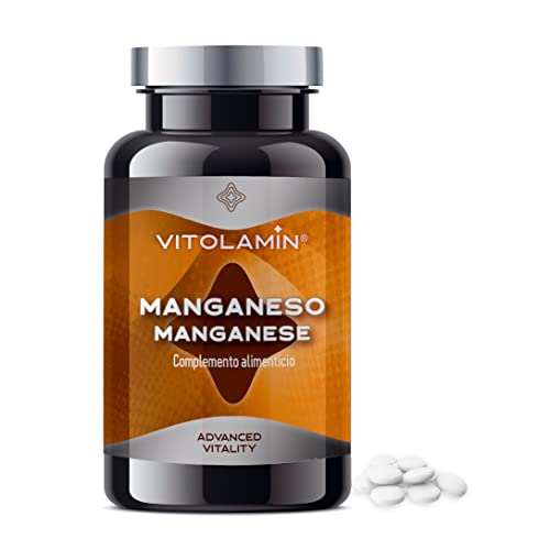 MANGANESO VITOLAMIN® - 365 COMPRIMIDOS VEGETARIANOS - Refuerza los tejidos conjuntivos y confiere fortaleza a los huesos y cartílagos. No-GMO