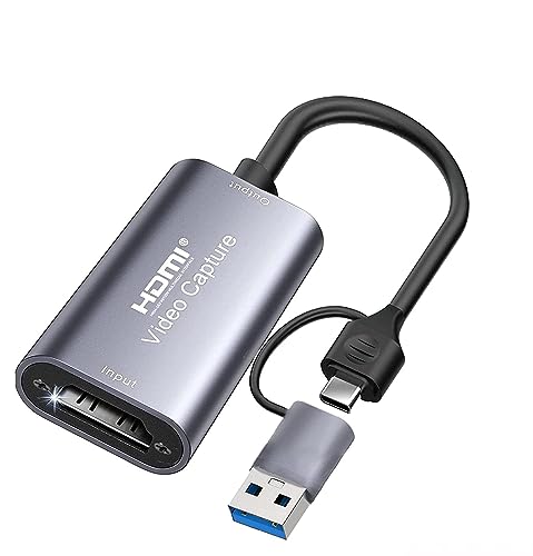 Image of Tobo USB 3.0 /Type C Video Capture Card 1080P 60fps 4K HDMI-Compatible Video Box for Mackbook PS4 Game Camera Recorder-(TD-802HVC-001)