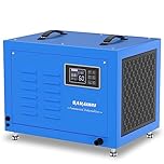 SAHAUHY 158 Pints Commercial Dehumidifier for Crawlspace Basement Warehouse Large Room Spaces up to 4500 sq.ft with Drain Hose Washable Filter Auto Defrost Remote Monitoring,5 Years Warranty(Blue)