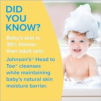 Miniatura 3 de Johnson's Jabón y champú para bebés de arriba a punta, paquete de 4 botellas de 3.38 onzas, botellas de tamaño de viaje, aceite de coco natural