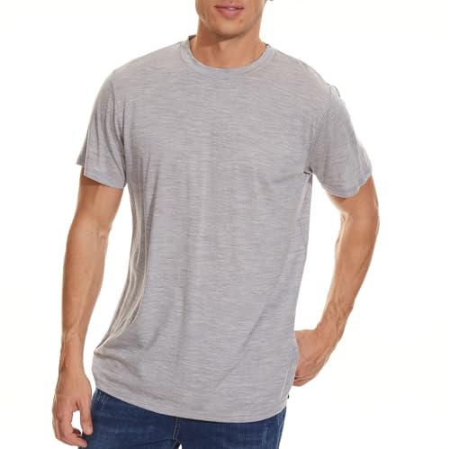 MERINNOVATION Merino Wool T-Shirt Men’s Base Layer Grey Marl