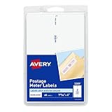 Avery® Postage Meter Labels for Personal Post Office, 1-25/32' x 6', White, 60 Mail Meter Labels (05289)