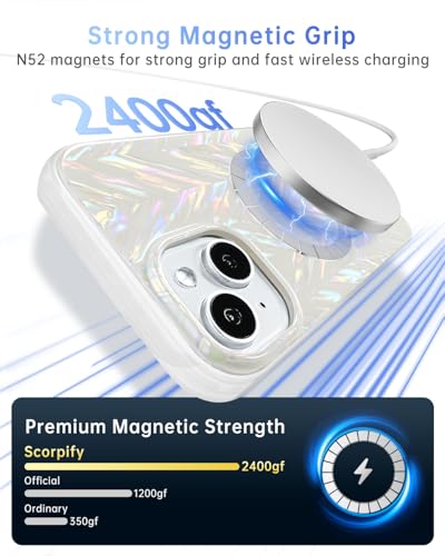 Coque iPhone 15 Plus antichoc SCORPIFY MagSafe design anti-rayures