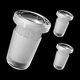 Bong Kopf Glasverbinder Adapter Chillum 18,8-3 Stück Glaspfeife Glasrohradapter 18mm Stecker auf 14mm Buchse, Bongpfeife Glas Adapter 18mm auf 14mm, Bong Zubehör, Bongpfeife Glas Glasbong Zubehör
