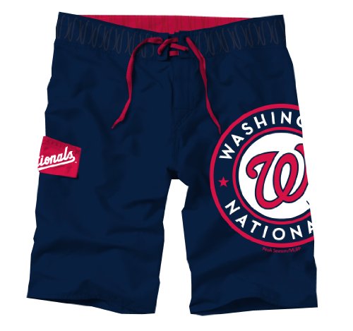 MLB Washington Nationals Youth Big Face Logo Swim Bottoms, Large