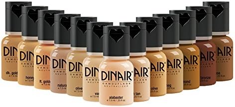 Dinair Airbrush Makeup Master Foundation Collection - Camouflage Neutralizer perfect to cover Scars, Acne, Tattoos, Under Eye Circles, Sun Spots, Vitiligo.