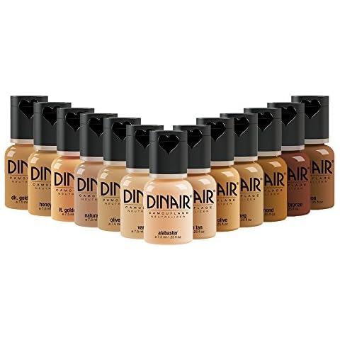 Dinair Airbrush Makeup Master Foundation Collection - Camouflage Neutralizer perfect to cover Scars, Acne, Tattoos, Under Eye Circles, Sun Spots, Vitiligo. Cover