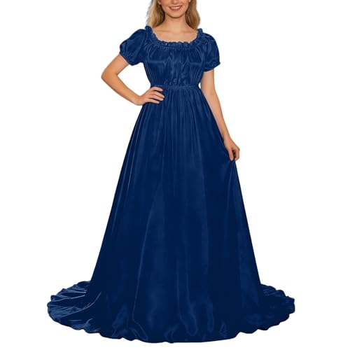 Vestidos de época Regency para mujer con cintura imperio elegante y maxifalda retro