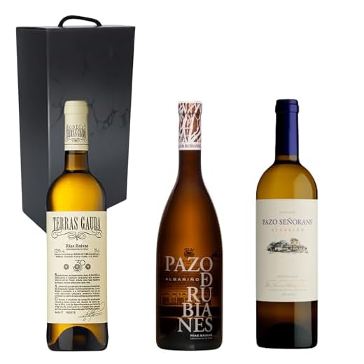 Pack Vinos Blancos Albariños | Pazo de Señorans, Terras Gaudas, Pazo de Rubianes | Caja Regalo Gourmet x3 Botella de Vinos | Mejor Selección ENOVINOS