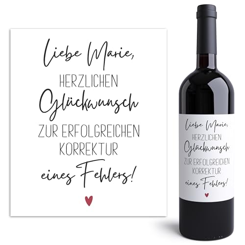 Scheidungsgeschenk Frau Scheidungsparty personalisierte Flaschenetiketten Geschenk zur Scheidung Weinflasche Wein Etiketten selbstklebend 2 Stück | 10x12 cm