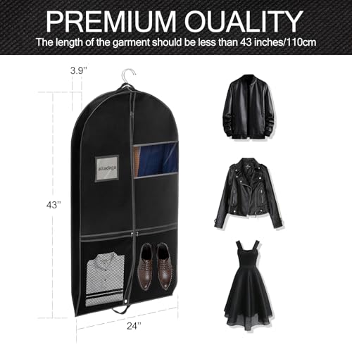 43" Garment Bag for Travel and Storage, Suit Bag with Duffle Design, Ideal for Hanging Clothes, Blazers, Dresses, Coats, and Wardrobes (1 Pack) - Image 4