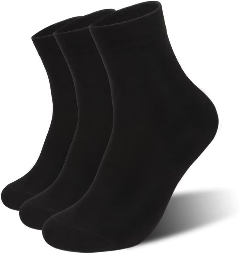 Bamboo Men Women Breathable Quarter Thin Ankle High Comfort Cool Soft Socks - 6 Pairs