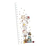 tableau decoration chambre bebe fille Toise de dessin animé: en matériau pvc de protection de l'environnement, autocollants muraux de croissance en hauteur