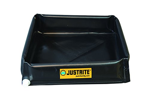 Justrite 28442 Mini-Berm Flex Tray, 3' Width x 3' Length x 6