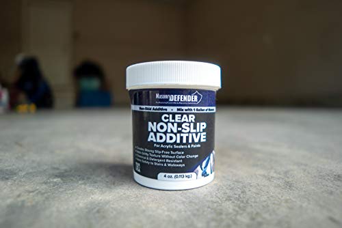 Fine Grit, Clear Anti Slip Paint Additive Floor Grip For Acrylic Sealers & Paints, 4 Oz. For 1 Gallon - Non Skid Paint Additive Creates Strong Slip Resistant Surface & Adds Gritty Texture #TOP5