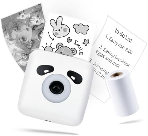 Sticker Printer, TP6S Print Pods Mini Printer, Portable Bluetooth Sticker Maker Machine, Inkless Thermal Pocket Printers for Photos, Study Graphics, Notes, Journal, DIY & Gift Blessings -White