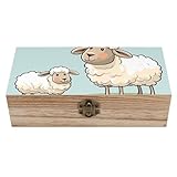 Exquisite Verarbeitung: Personalisierte Holzkiste mit schönen und dekorativen Knöpfen, leicht zu öffnen und zu schließen, bequeme Einhandbedienung.