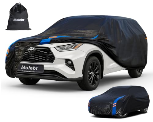 Molebt Custom Fit Car Cover for Toyota Highlander (2007-2026), Upgraded Waterproof All Weather Outdoor Auto Cover, UV/Snow/Dust Protection