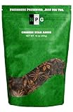 NPG Whole Star Anise Seeds Pods 16 Ounces, 100% Natural Whole Chinese Anise Star Pods Sun Dried Spice, Anis Estrella/Badian Khatai/Illicium Verum, Widely Used for Baking, Cooking, and Tea
