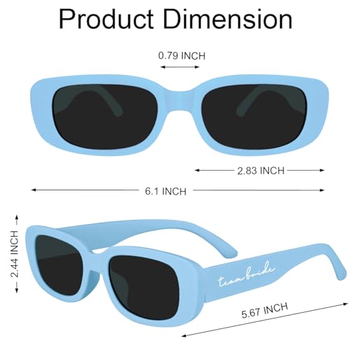 LotsBuyLots 10 Pack Retro Rectangle Sunglasses Women Vintage Square Glasses for Bachelorette Party Favors Bridesmaid Gifts2