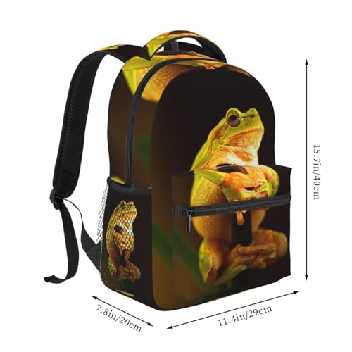 Frog Backpack Animal Laptop Backpack Funny Tablet Travel Picnic Travel Bag Cute Laptop Bag Cute Bag2