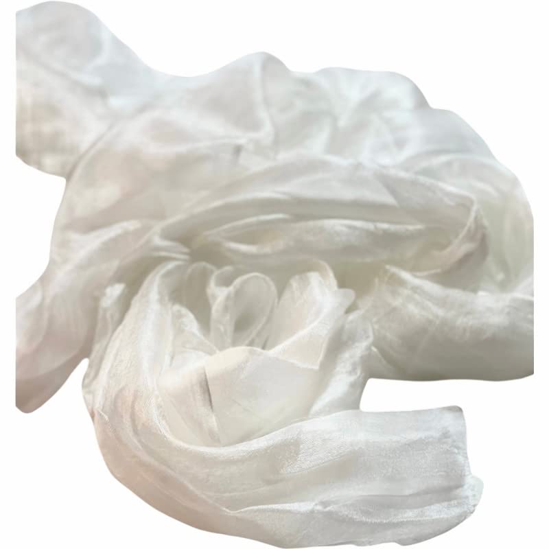 White Silk, 5 yards Uzbek silk, Silk Fabric by the yard, Gauze Margilan,