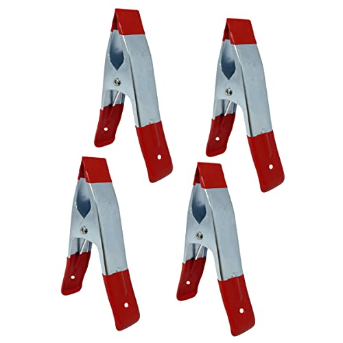 Metal Spring Clamps Rubber Coated Heavy Duty Clamp Spring Clamps with Plastic Tipped Grip Holder 6 Inch Strong Clips Clamps Tarpaulin Market Stall Tent Backdrop 4Pcs HTUK®