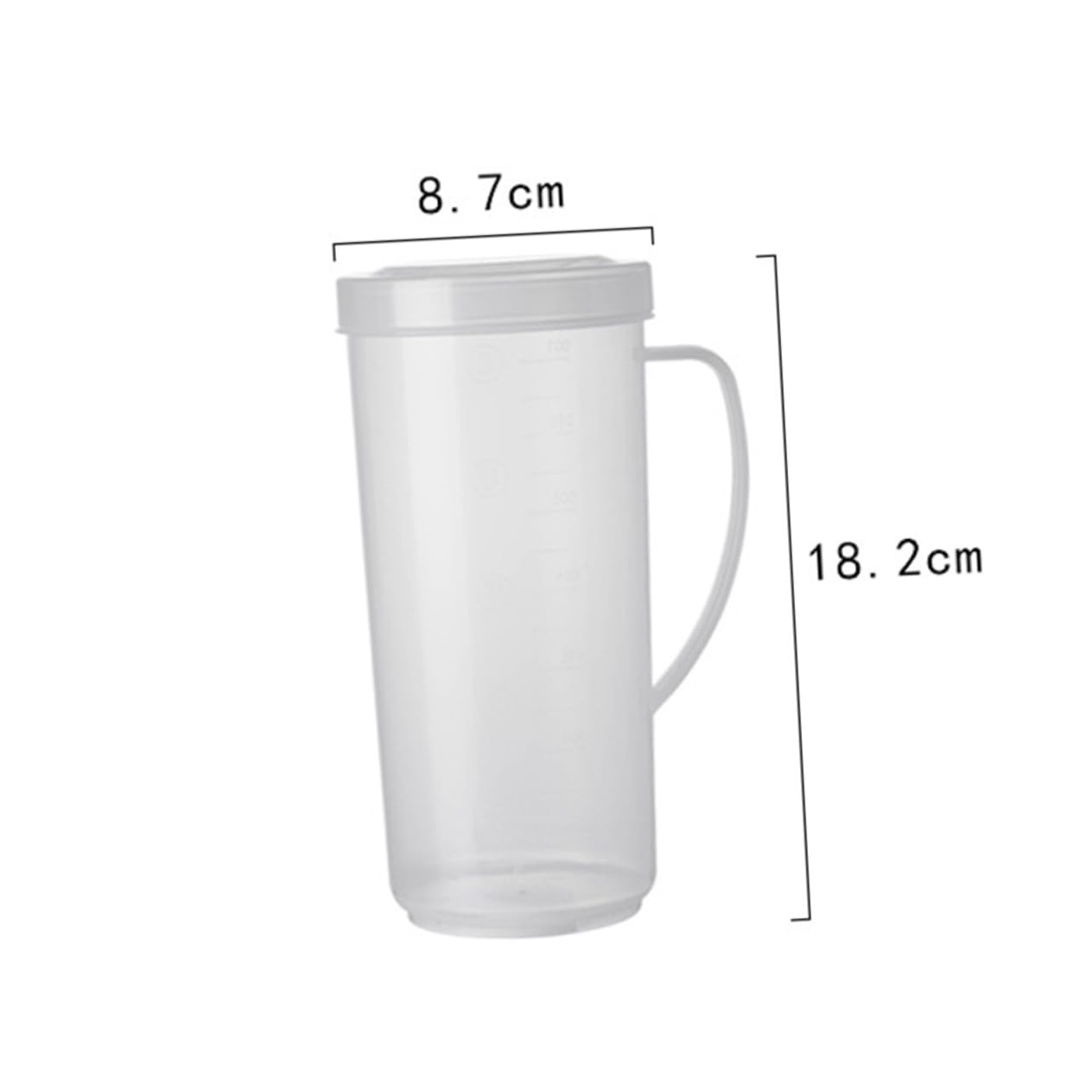 TOPBATHY 6 Pz tazza lattiere da forno a microonde misurino per versare bollitore gelatto contenitore graduato contenitori Stoviglie per la casa misurini di plastica bianca Riutilizzabile