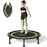 ZCMHAXJ Foldable Mini Trampoline, 40" Rebounder Trampoline for Adults & Kids, 440lbs Capacity Indoor Fitness Workout Exercise Equipment