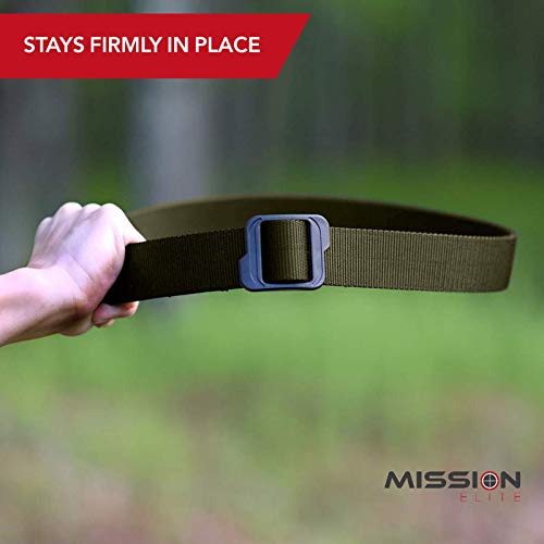 image for MISSION ELITE Tactical Belt, 1.5-inch Nylon Gun Belts for Men, 2-Ply E