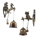 Cabilock Carillon De Porte Dentrée De Magasin De Commerçant Ensemble De Sonnette Créative pour Animaux De Compagnie Carillon De Porte en Métal Rustique pour La Maison