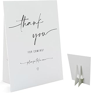 Thank You for Coming Please Take One Sign(8 x 11 Inch Table Sign with Holder) Wedding Shower Bridal Shower or Baby Shower Favors for Guests-WEEDS02