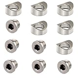 I Little Bamboo O2 Sensor Bung, Stainless Steel Oxygen Sensor Mounting Bungs and Plugs, M18 X 1.5 Thread Notched Style Oxygen Sensor Fitting Bungs, Suitable for 1.5-2 inch Pipe- 2 Bungs/2 Plugs