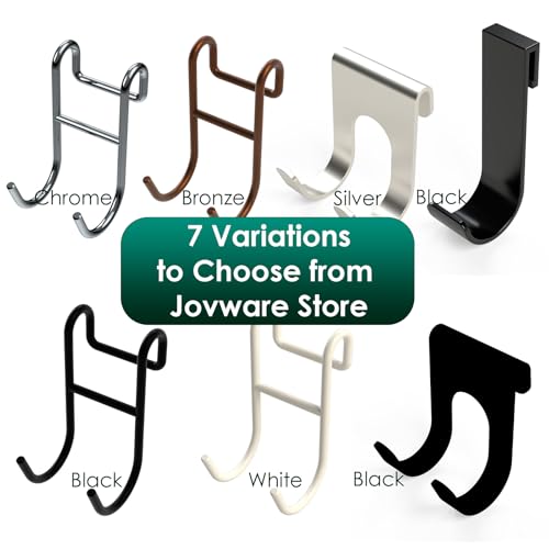 Image of Shower Caddy Hooks, Razor Hanger for Shelf and Loofah (Black - 1 Closed 1 Open)
