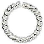 100 Sterling Silver Twisted Fancy 21 Gauge 5mm Round Open Jumprings