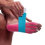 Sin látex Kinesio Vorgeschnittenes Unterstützungsband für den Fuß Cinta de Apoyo para los pies precortada, Unisex, Morado, Talla única