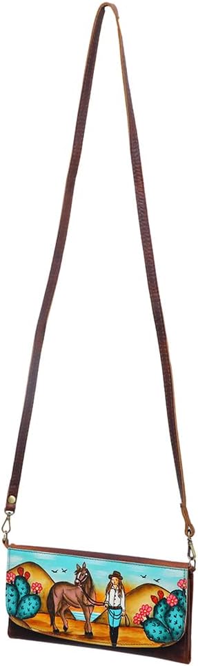 American Darling Wallet Full Grain Genuine Leather Western Women Bag | Handbag Purse Wristlet Travel Clutch