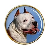 Métal 60% 40 Résine Dôme Giftshop UK Américain Staffordshire Terrier Pin Badge