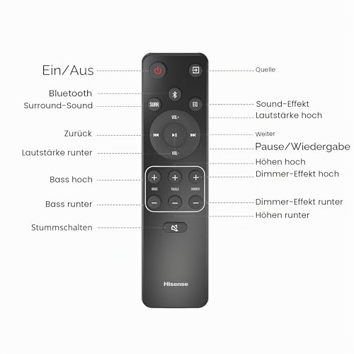 HS2100, 2.1 Kanal Soundbar, 240W max Audio Power,Dolby Audio, DTS Virtual:X, Ultra-Slim Wireless subwoofer, TV Mode, EzPlay