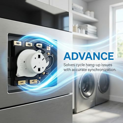 Image of WE4M527 TMD16M10 Dryer Timer Replacement for GE Dryer - Direct Fit 234D1296P001, 2-Year Warranty, Compatible with Models GHDP490EF3WW, GTDP490ED2WS, GHDP490EF1WW, DPSR610EG8WT & More