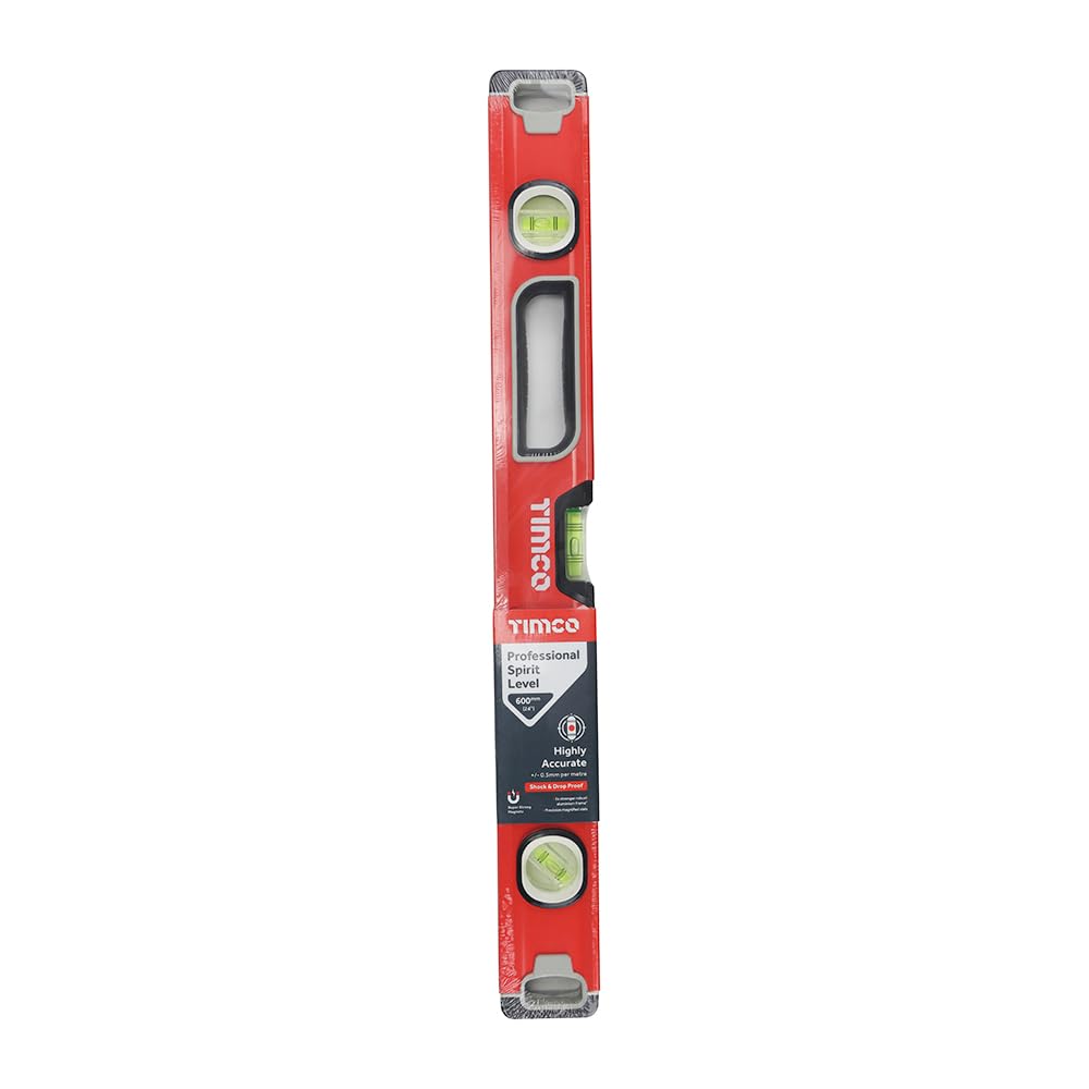 TIMCO - Professional Spirit Level - Box Beam (Size 600mm - 1 Each), Red - Image 2