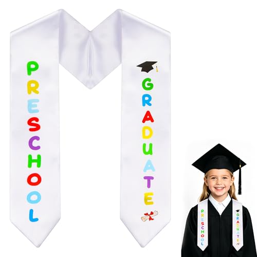 Preschool Graduation Stole 2026 Colorful Pre-K Graduation Sash for Kids Unisex Kindergarten Graduation Stole for Boys & Girls Soft & Comfortable Graduation Outfit Accessory Gift 2026