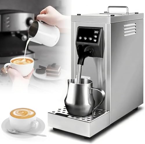 Image of Commercial Milk Frother Electric Steam Milk Frothing Machine Milk Steamer Machine Automatic Coffee Milk Foam Machine Steam Milk Frother Machine Electric Steam Foam Maker