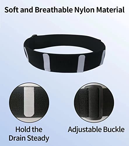 2Pcs Adjustable Belt Drain Bulb Holder For Mastectomy Tummy Tuck Surgical Abdominal Recovery Postoperative Breast Cancer Supplier Patients Drainage Bulbs Accessories (Black) #TOP2