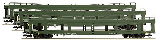 Preisvergleich Produktbild TILLIG 01636 3-teiliges Autotransportwagen-Set Bau