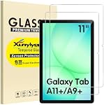 2 Pack, XunyLyee Screen Protector for Samsung Galaxy Tab A11+/ A9+ 11 inch | A11 Plus/ A9 Plus SM-X310/ SM-X315/ SM-X210/ SM-X216B Tempered Glass Film 9H Hardness Bubble Free Easy Installation