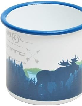 CAMPOUT Enamel Mug White Nature, Durable Camping Equipment, Camping Accessories, Outdoor Sports, Outdoor Sports, Hiking, Backpacking Travel
