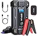 BRPOM Avviatore Batteria Auto, 3000A 23800mAh Avviatore di Emergenza per Auto/Moto, (Motori Fino a 10.0L Gas o 8.0L Diesel) 12V Jump Start, Torcia a LED, Porta USB per Smartphone(3000A) (3000A)