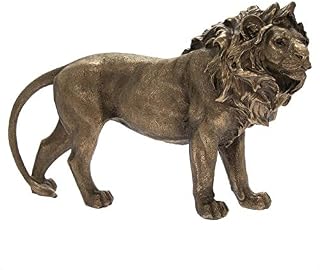 The Leonardo Collection LP46125 Reflections Bronzed Lion Ornament, 31x8x19cm, Boxed