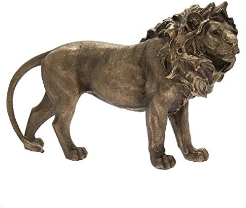 The Leonardo Collection LP46125 Reflections Bronzed Lion Ornament, 31x8x19cm, Boxed